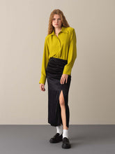 Load image into Gallery viewer, LAPEL COLLAR MUSTARD SHIRT
